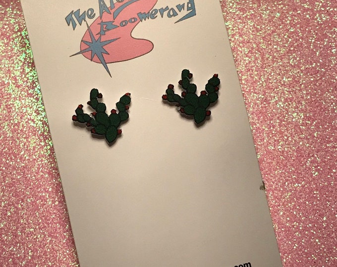 Small cactus earrings