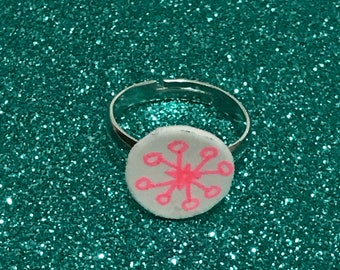 Pink Starburst Ring
