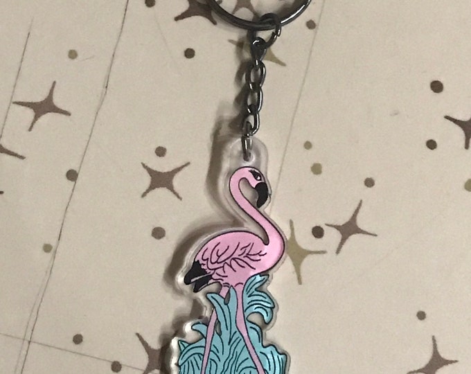 Flamingo keychain