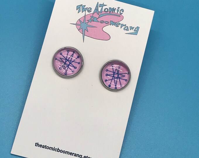 Starburst Glass Cabochon Earrings
