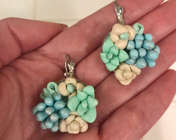 Succulent Dangle Earrings