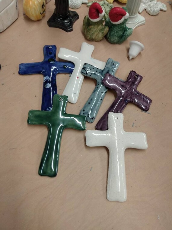 Ceramic Cross Etsy