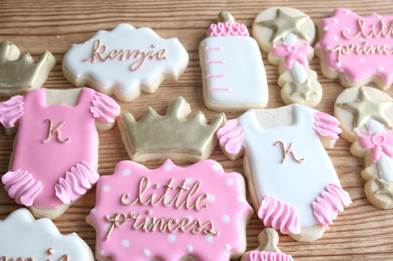 Princess Baby Shower Sugar Cookies Etsy