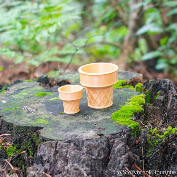 Miniature Ice Cream Cone Planter 3D Printed