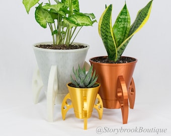 Retro Rocket 3D Printed Planter