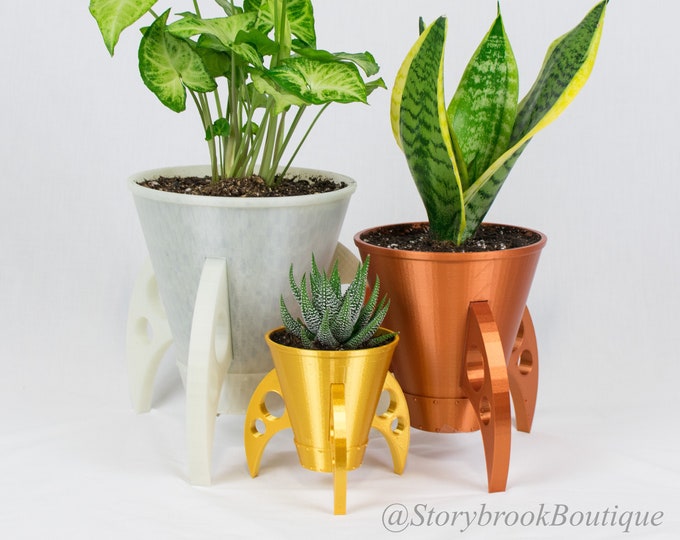 Retro Rocket 3D Printed Planter