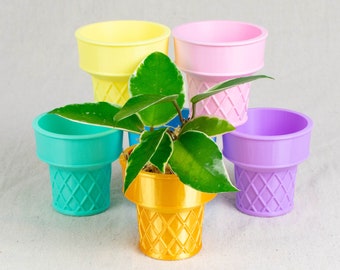 Spezialität Farbe Eistüte Pflanzer 3D Gedruckt