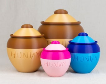 Decorative Hunny Jar with Lid 3D Printed