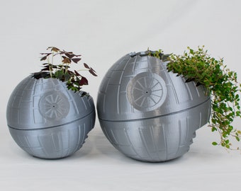 Death Star Inspired Planter 3D Printed