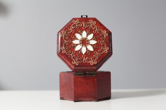 Jewelry box Ring box Wooden jewelry box Wooden box Wood box Jewellery box Jewelry holder Jewelry organizer boite bijoux Jewelry storage gift
