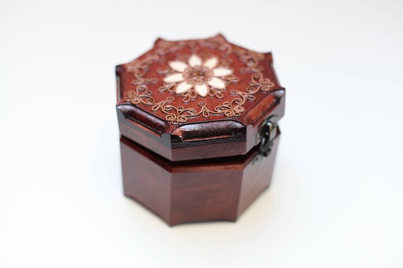 Jewelry box Ring box Wooden jewelry box Wooden box Wood box Jewellery box Jewelry holder Jewelry organizer boite bijoux Jewelry storage gift