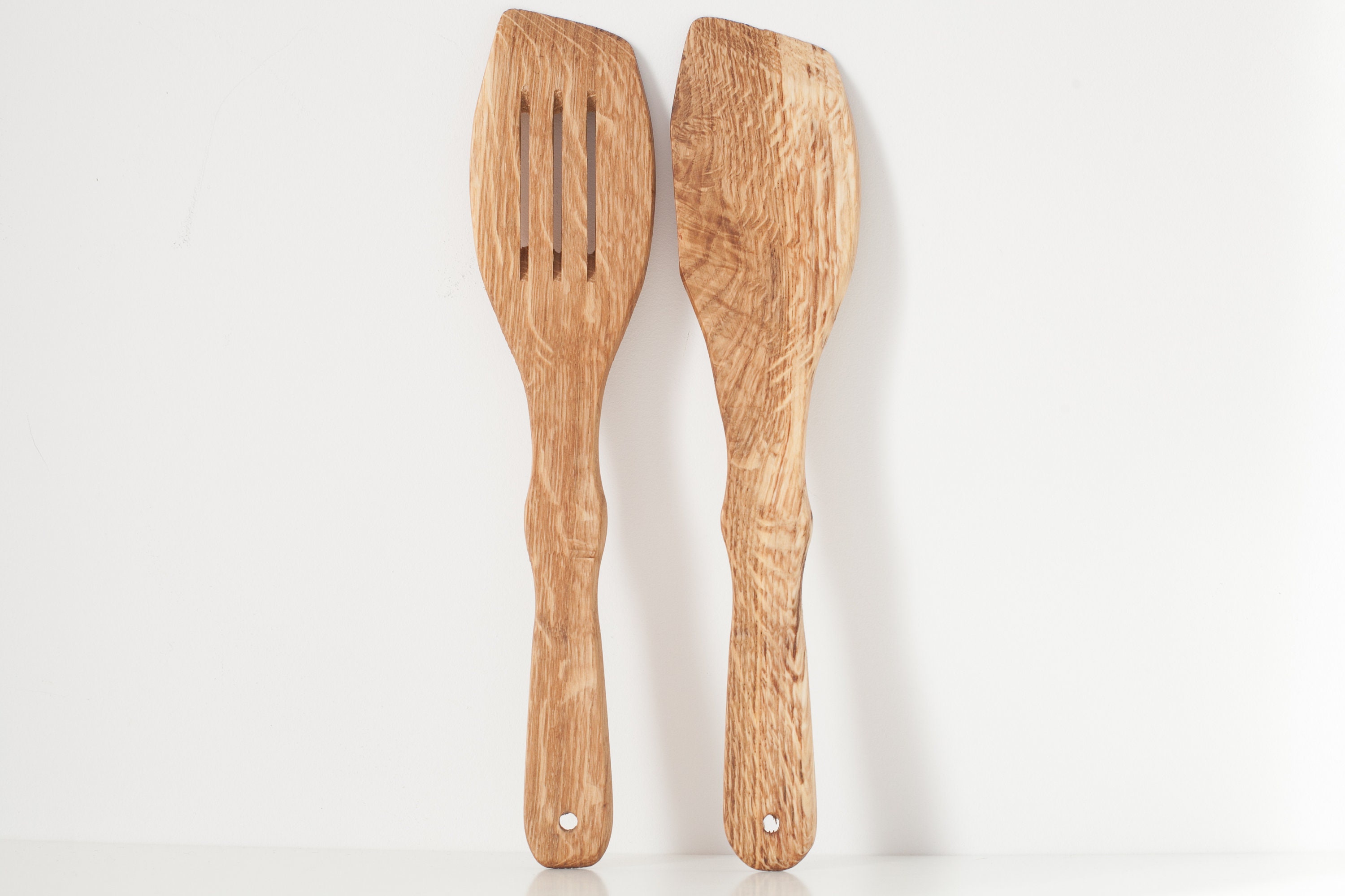 12 Inches Wood Spatula Woodеn Spatula Oak Solid Wood Etsy