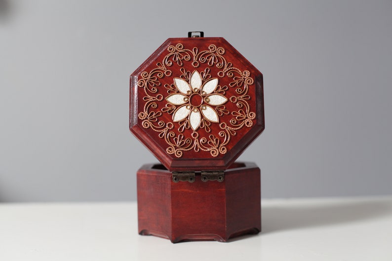 Jewelry box Ring box Wooden jewelry box Wooden box Wood box Jewellery box Jewelry holder Jewelry organizer boite bijoux Jewelry storage gift