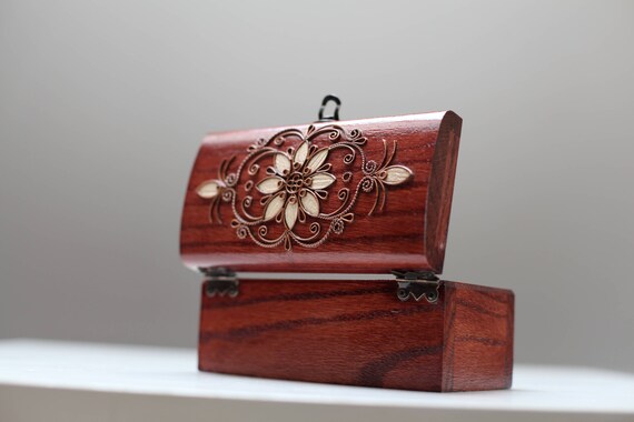 Jewelry box Ring box Wooden jewelry box Wooden box Wood box Jewellery box Jewelry holder Jewelry organizer boite bijoux Jewelry storage gift