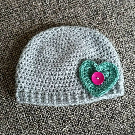 Custom Love Heart Beanie Hat Child Teen Adult sizes | Etsy