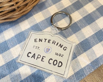 Llavero acrílico "Entrando a Cape Cod": Regalo de Cape & Islands