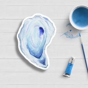 Oyster Watercolor Sticker|Nautical|Cape Cod|Nantucket|Marthas VineyardNew England|Waterproof|Matte Laminated|Laptop Water Bottle