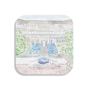 Chatham Bars Inn Paper Coaster Set| Art| Affiche| Peinture| Décor| Cap et îles| MA| Cadeau Cape Cod| Carte| Peinture| Cadeaux Cape Cod