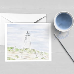 Great Point Leuchtturm Karte|Nantucket Print|Korb|Sommer|Karte|Kunst|ACK|Küstenstation|Geschenk|Poster|Bild|Foto|New England