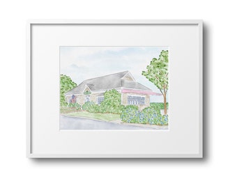 Sundae School Cape Cod Art Print: Harwich Port Watercolor (8x10)