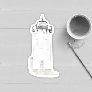 Phare de Race Point Provincetown Cape Cod Autocollant| Aquarelle| Cap et îles| Décalcomanie| Phares de la Nouvelle-Angleterre| Imperméable à l’eau| Ordinateur portable| Décalcomanie de voiture