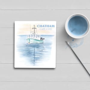 Chatham Fishing Boat Sticker: Cape Cod Nautical Waterproof Decal