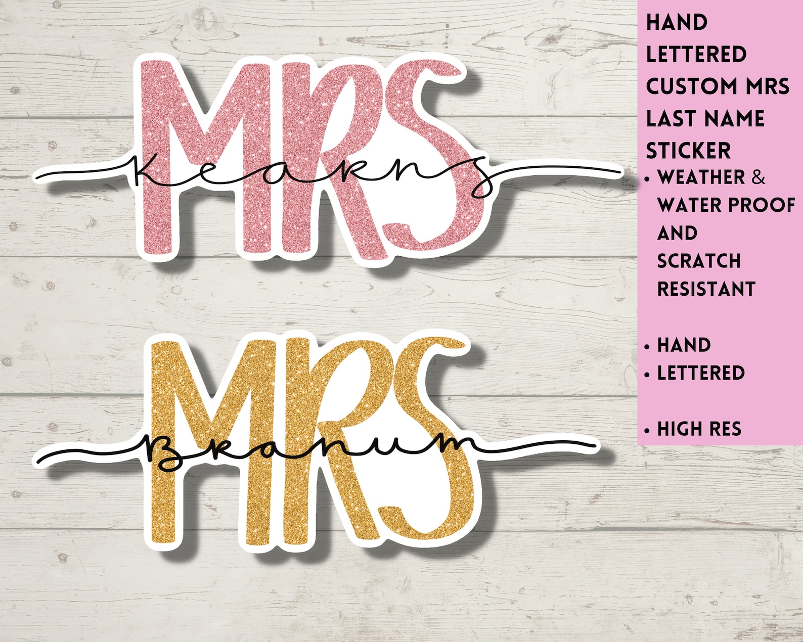 custom-hand-lettered-mrs-last-name-glitter-stickerwater-and-etsy