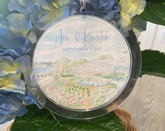 Wequassett Resort and Golf Club Custom Acrylic Ornament|Cape & Islands|Cape Cod|MA|Cape Cod Wedding|Gift|Art|Personalized|Map|Harwich