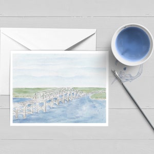 Sandwich Boardwalk Cape Cod Carte de vœux|Cape Cod|Sandwich, MA|Papeterie|Ensemble de cartes en boîte|Carte unique|Cadeau|Cape&Islands|Vierge|Remarque
