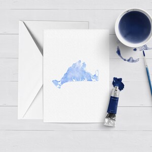Martha's Vineyard-kaart Notitiekaart|Aquarel|Wenskaart|Nautisch briefpapier|Boxed kaartenset|Één kaart|Cadeau|Kaap en eilanden