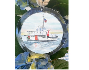 Weihnachtsmann Cape Cod Küstenwache Boot Weihnachtsverzierung