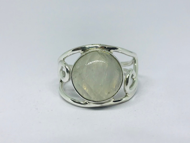 NATURAL RAINBOW MOONSTONE handmade ring gifts for her