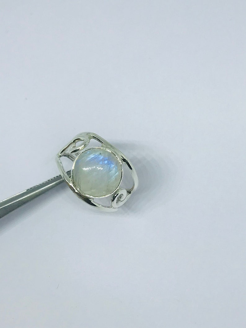 NATURAL RAINBOW MOONSTONE handmade ring gifts for her