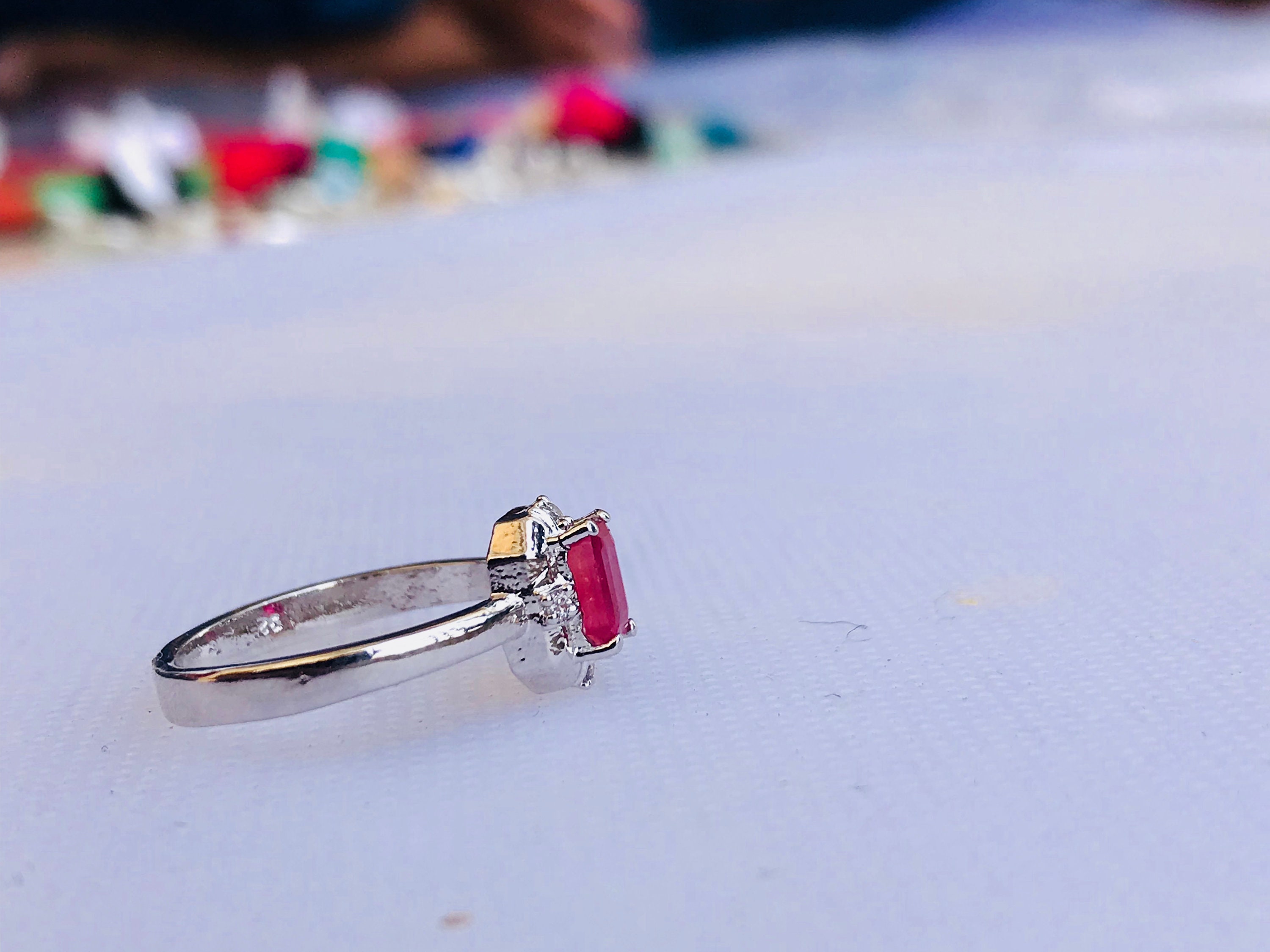 A natural ruby ring in 925 sterling silver for anniversary | Etsy