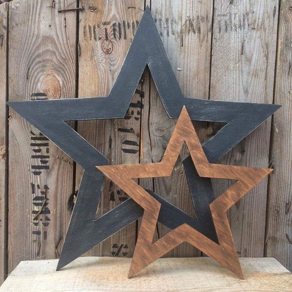 Rustic Star Home Decor - Set of 2 Stars