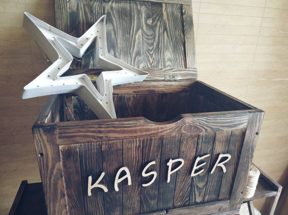 Personalised Toy Box With Wheels Large Wooden Chest