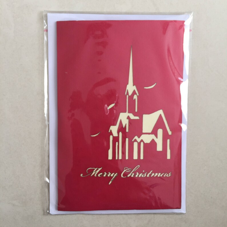Church Pop Up Card Pop-Up Card 3D Card Christmas Card | Etsy