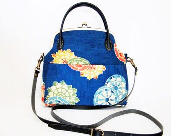 made from haori,vintage kimono,2way bag