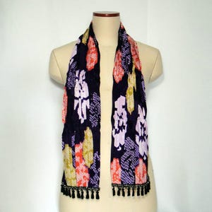 made from haori,vintage kimono,scarf 画像 1