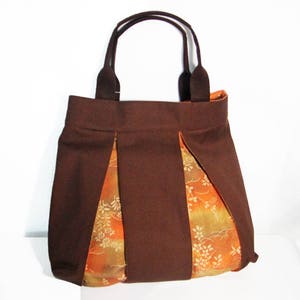 made from haori,vintage kimono,canvas bag