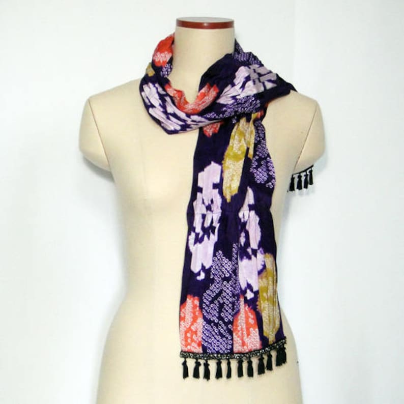 made from haori,vintage kimono,scarf 画像 2