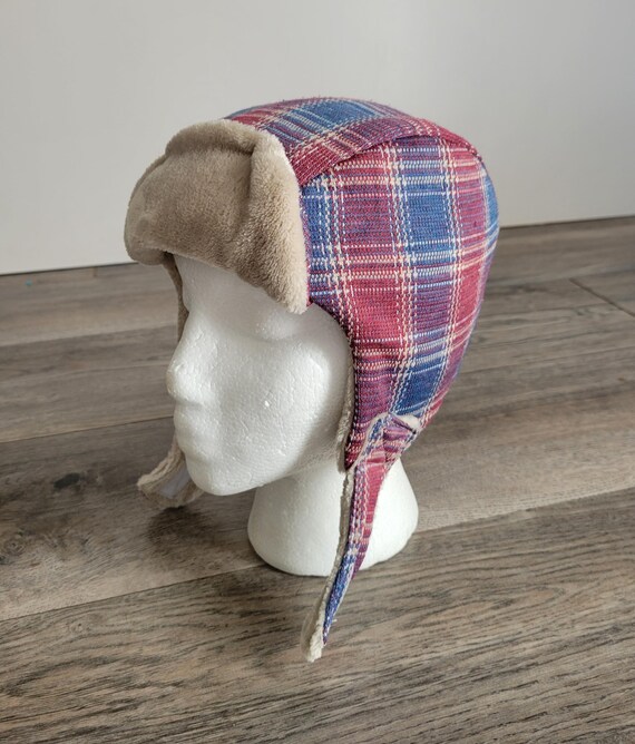 Lil Yooper Hat: Plaid Trapper Hat With Minky Lining