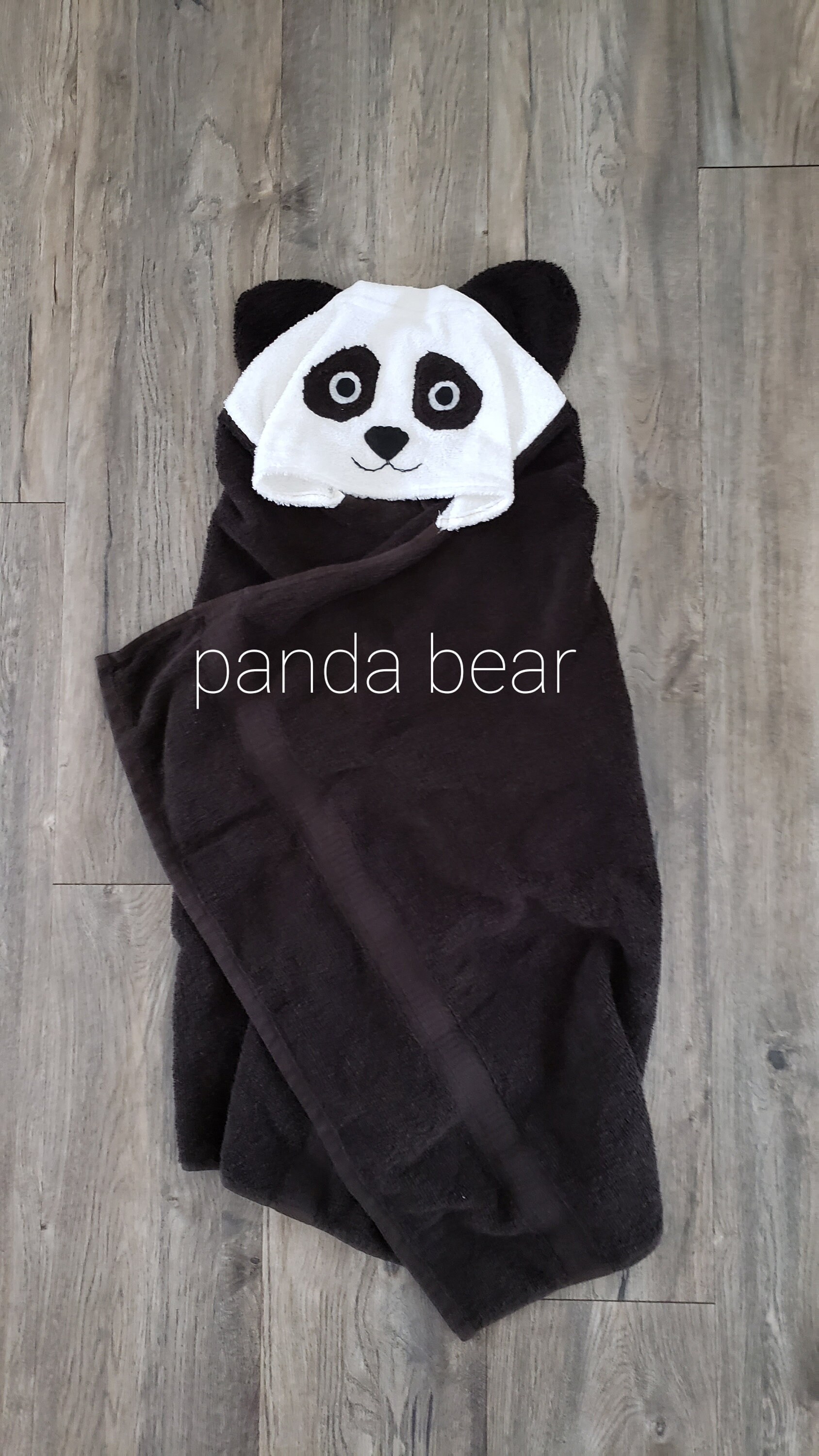 Panda Bear Hooded Towel. Personalized Hooded Animal Towel. Etsy