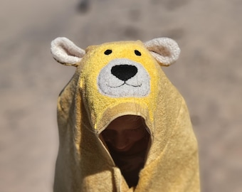 Hooded lion towel - suncat towel - kids hooded towel-baby hooded towel-safari animal towel/hooded beach towel for kids/hooded animal towel