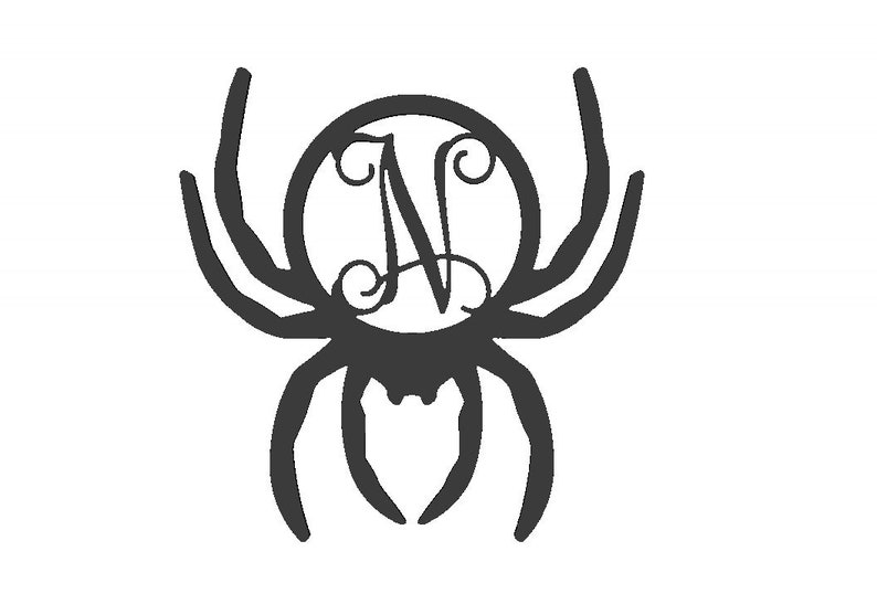 Halloween Spinne Turschild Schwarze Witwe Monogramm Halloween Etsy