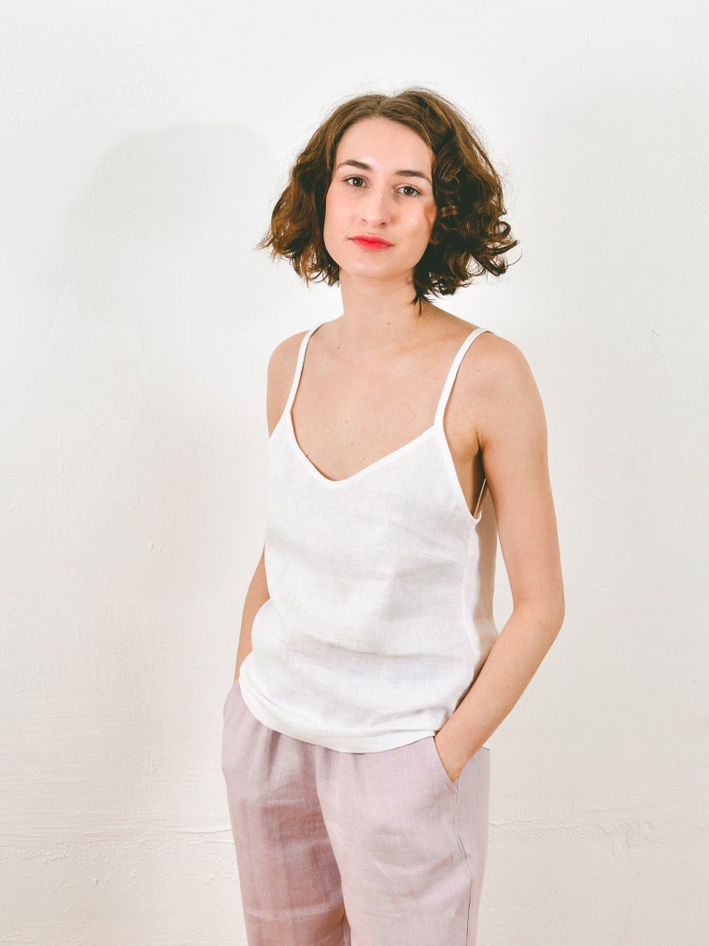 linen spaghetti strap top