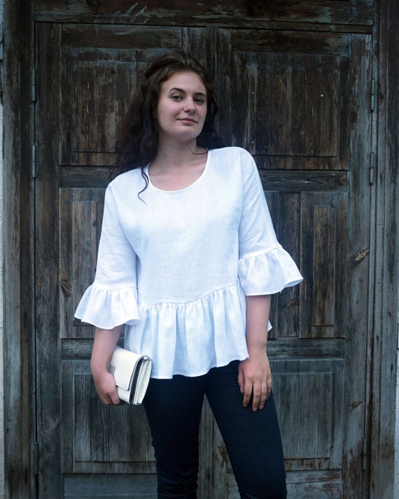 ruffle arm top