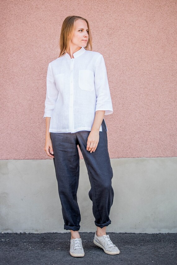 white linen attire
