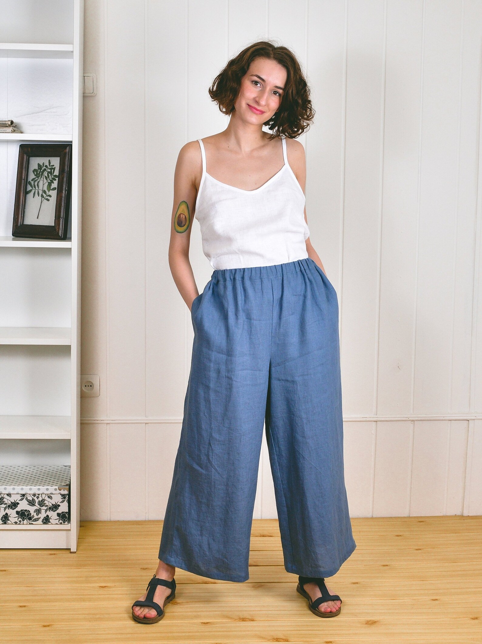 Linen HARLOW Pants/linen Wide Leg Trousers for - Etsy UK