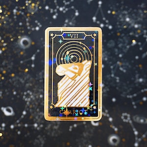 de tarot de char | Arcanes majeurs | Stickers vinyles holographiques psychiques